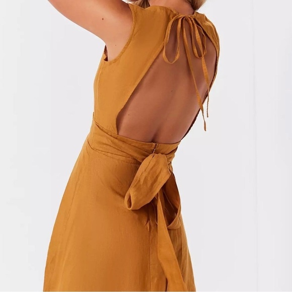 Faithful the Brand Mustard Yellow Sleeveless Dress with Button Detail in size 4 - Picture 12 of 13